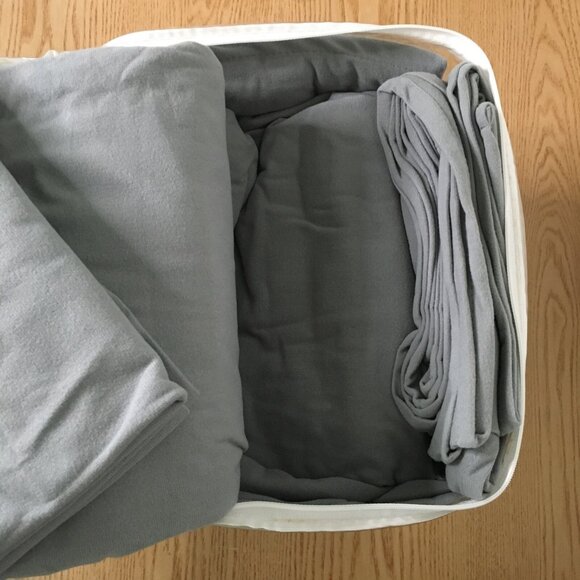 Open Box 4pc MicroFlannel Sheet Set Queen Size Color Greystone Super Soft Warm - Picture 7 of 10